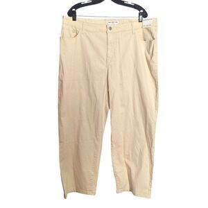 Marc New York Womens High Rise Jeans Cropped Cream Casual Size 20 W